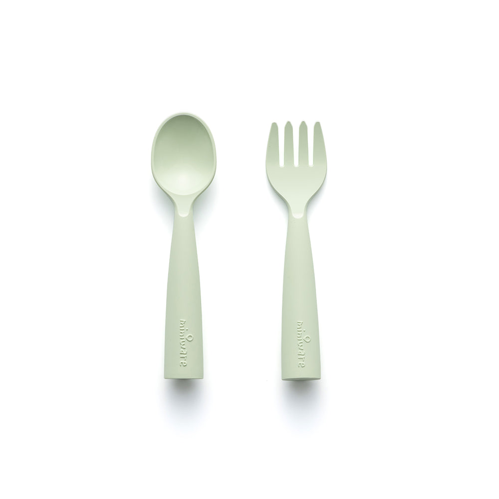 Mushie Cutlery, Fork + Spoon