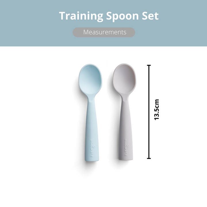 Miniware Training Spoon Set  Grey+Aqua - Sohii India