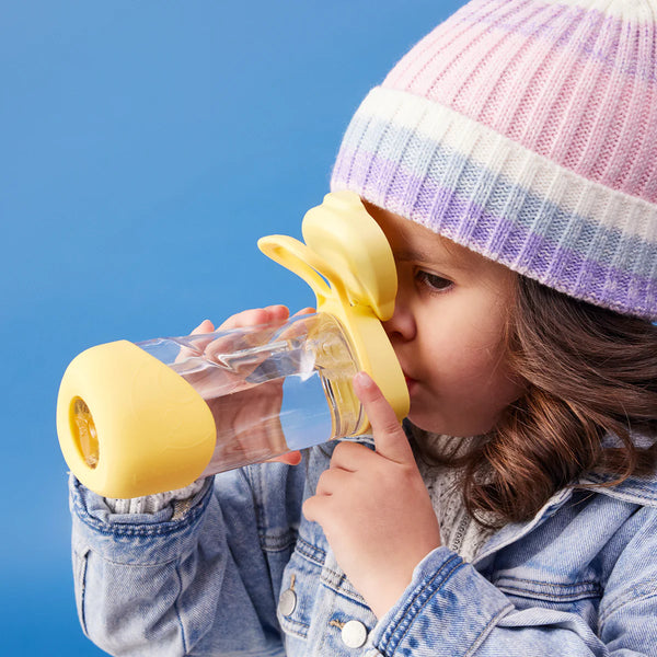 Tritan Sport Spout Drink Bottle 450ml Lemon Twist Yellow