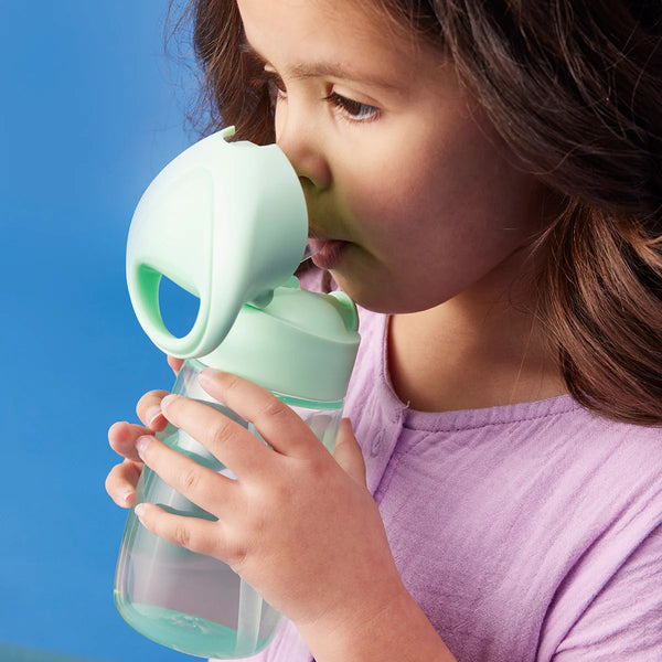 Straw Drink Bottle Junior 380ml Sparemnint Green