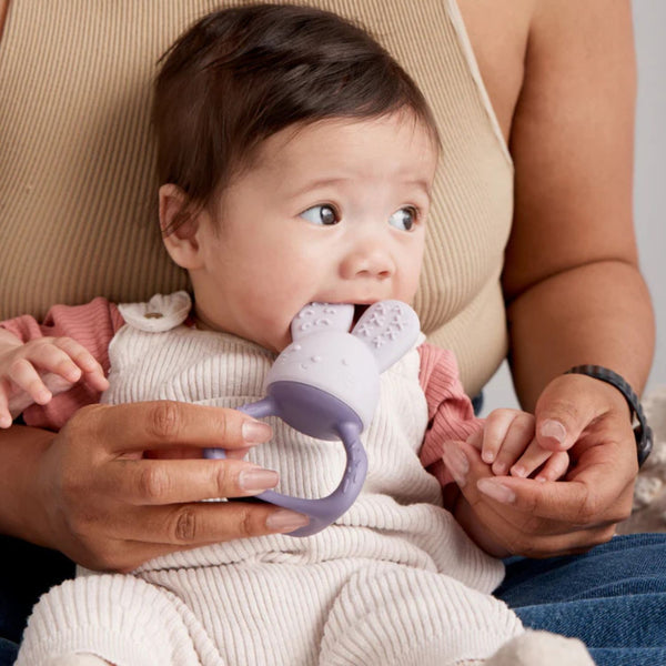 Chill + Fill Bunny Teether Peony Purple