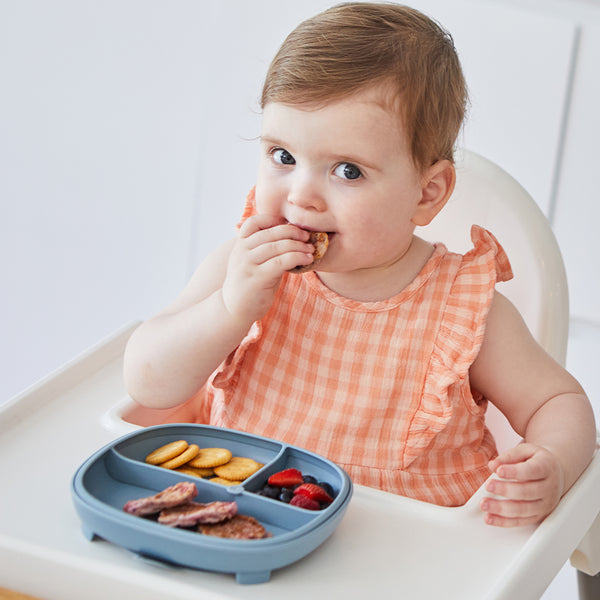 2 in 1 Suction Plate - Ocean Blue
