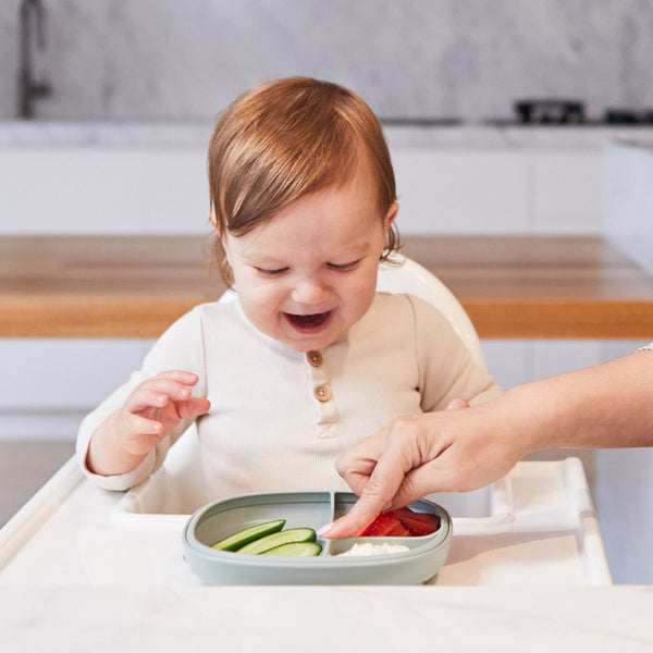 2 in 1 Suction Plate - Sage Green