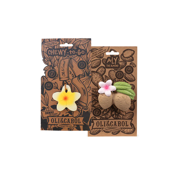 Oli & Carol Hawaii The Flower Chewy Teether+ Aly The Almond