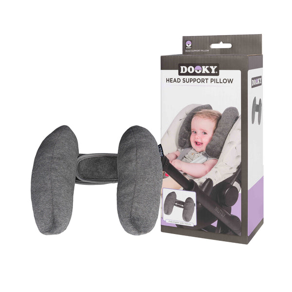 Head Support Pillow for Car Seat & Stroller Grey