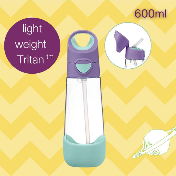 Tritan straw Drink Bottle 600ml Purple