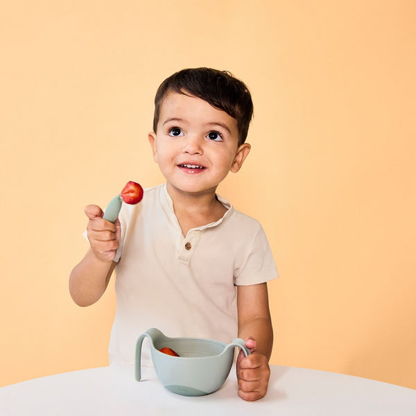 Toddler Fork & Spoon Cutlery Set Sage Green