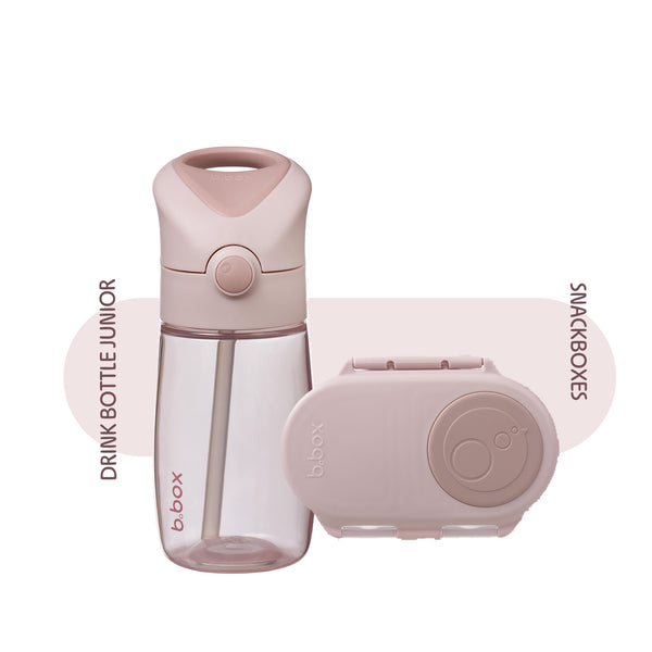 Jnr Bottle + Snack Box Pink