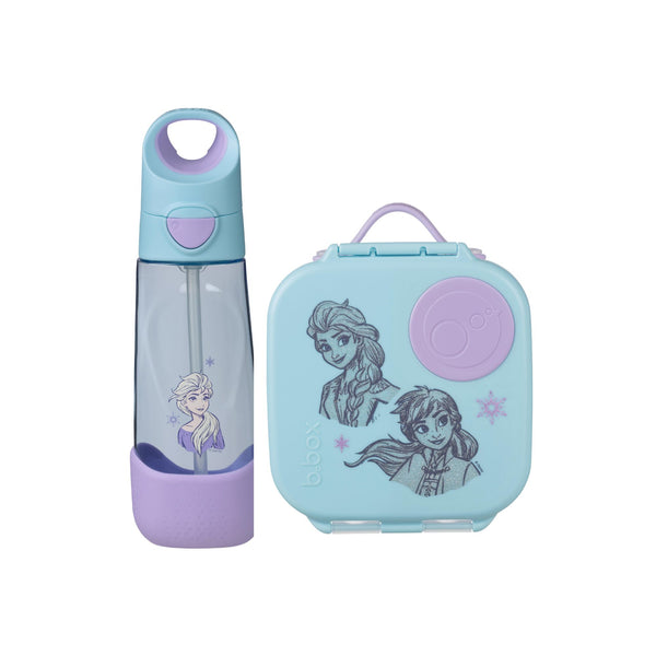 Mini Lunchbox & Tritan Straw Drink Bottle – Frozen| Leakproof Lunch & Hydration Set for Kids & Toddlers | BPA-Free, Easy Open, 1yr+ (Pack of 2)