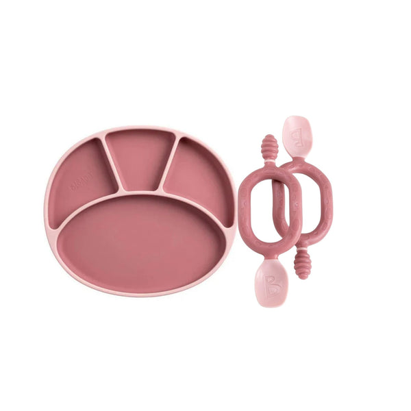 Silicone Plate + Dippit Spoon Blush