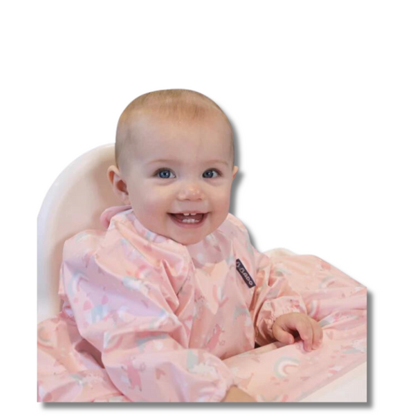 Bibado Long Sleeve Coverall Weaning Bib Over the Rainbow