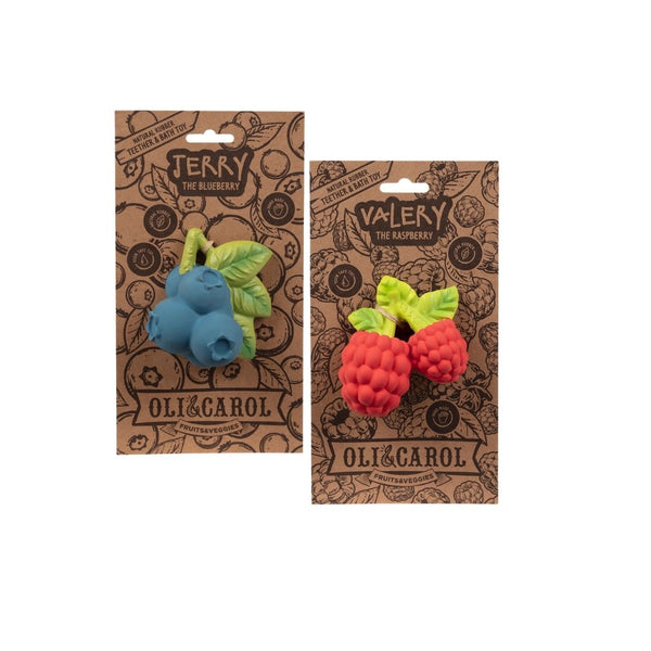 Jerry the Blueberry + Valery the Raspberry Chewy Teether