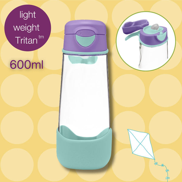 Tritan Sport Spout Drink Bottle 600ml Purple