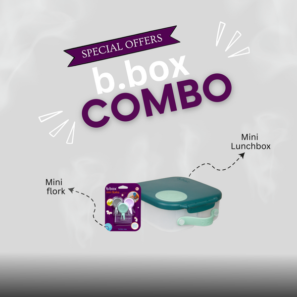 b.box Mini Kiddy Combo - Mini Lunch Box & Mini Flork Emerald Green