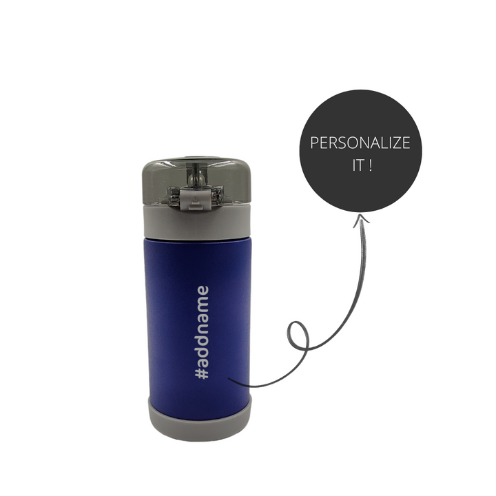 ZoLi POW SQUEAK Vacuum Insulated Straw Drink Bottle-Navy - Sohii India