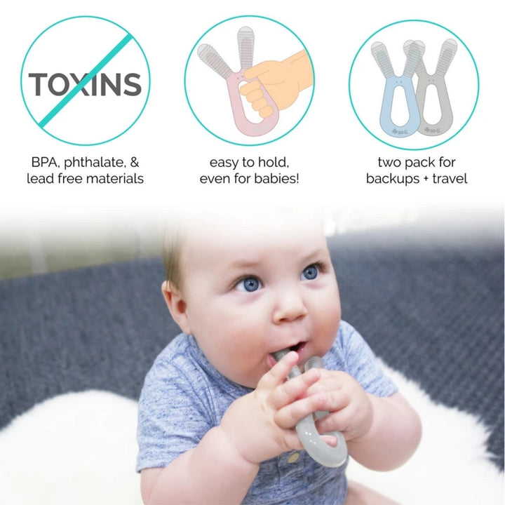 ZoLi BUNNY Teether Blush/Ash - Sohii India