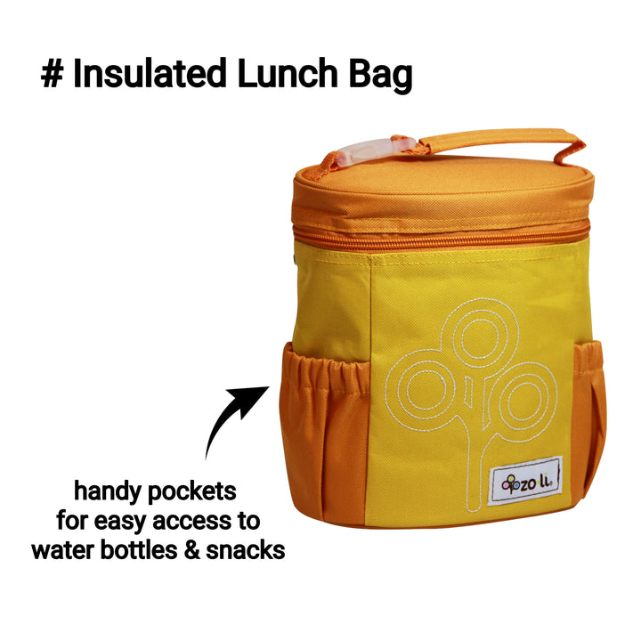 ZoLi NOM NOM Insulated Lunch Bag- Orange - Sohii India