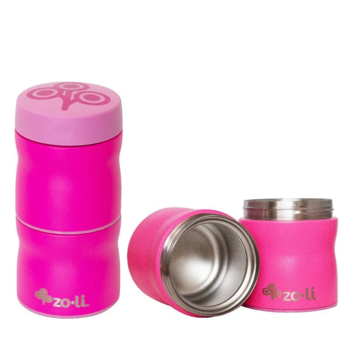 ZoLi POW THIS & THAT Stackable Stainless Steel Insulated Food Jar- Pink - Sohii India