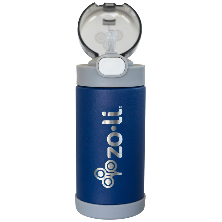 ZoLi POW SQUEAK Vacuum Insulated Straw Drink Bottle-Navy - Sohii India