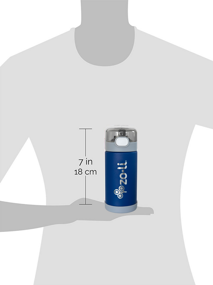 ZoLi POW SQUEAK Vacuum Insulated Straw Drink Bottle-Navy - Sohii India