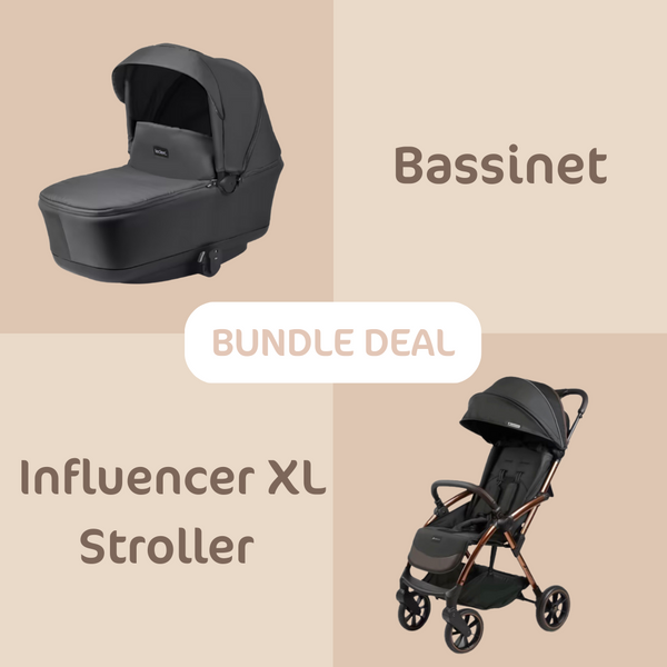 Leclercbaby Influencer XL Stroller + Bassinet Black Brown