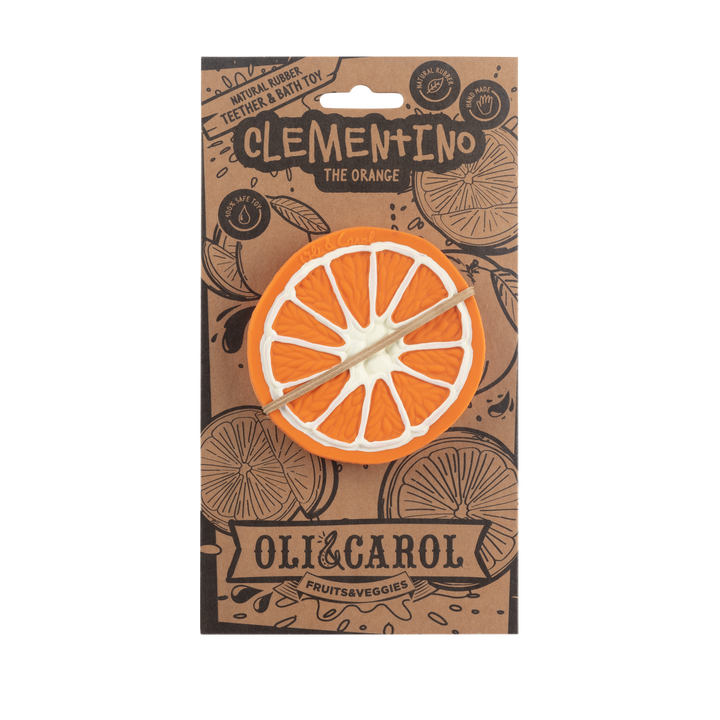 Oli & Carol Clementino The Orange Natural Rubber Teether - Sohii India