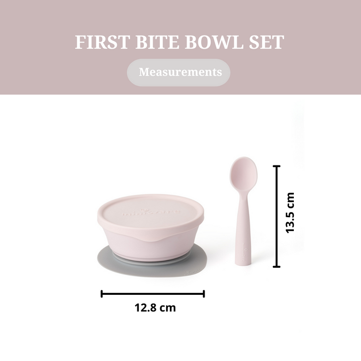 Miniware First Bite Suction Bowl With Spoon Feeding Set  Vanilla/Cotton Candy - Sohii India