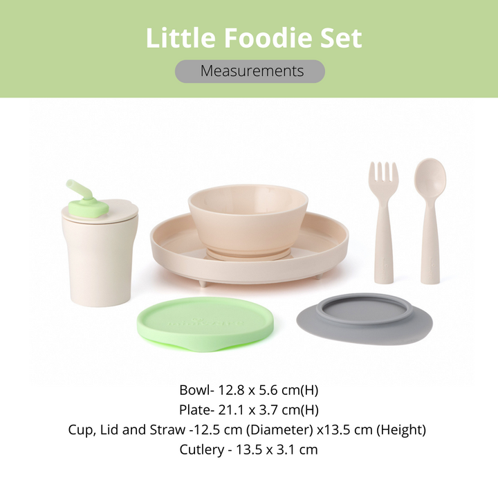 Miniware Little Foodie All-in-one Feeding Set Vanilla/ Key Lime - Sohii India