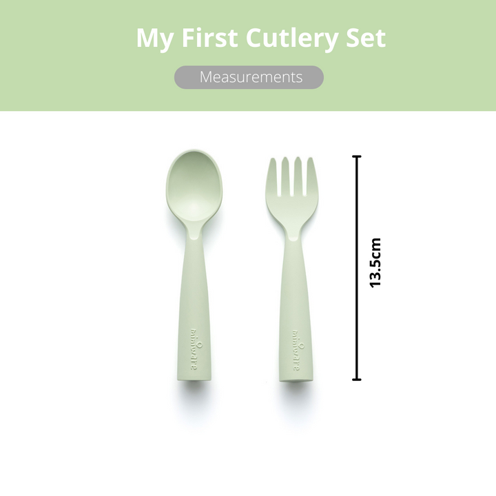Miniware My First Cutlery Fork & Spoon Set  Key Lime - Sohii India