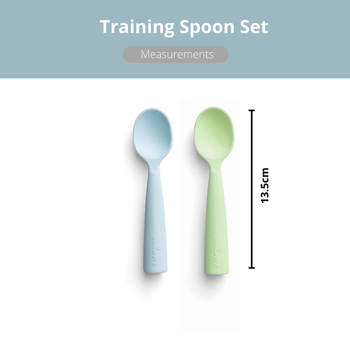 Miniware Training Spoon Set Aqua + Key Lime