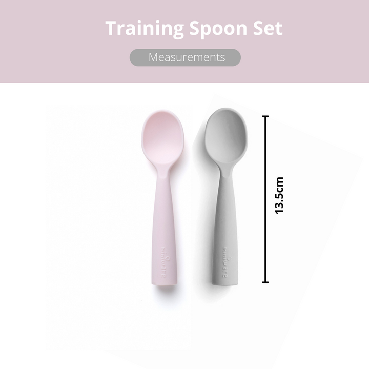 Miniware Training Spoon Set Cotton Candy + Grey