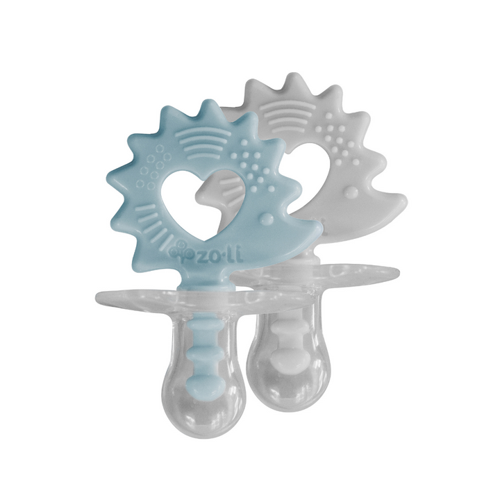 ZoLi Binki.T Pacifier + Teether Combination Hedgehog Mist blue/Ash - Sohii India