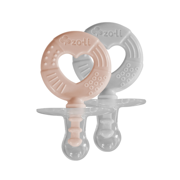 ZoLi Binki.T Pacifier + Teether Combination Circle Blush/Ash - Sohii India